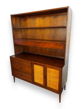 Charger l&#39;image dans la galerie, Jack Cartwright Walnut &amp; Cane Mid Century Credenza - DeFrenS
