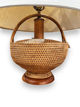 Load image into Gallery viewer, Lamp with Woven Basket Base - DeFrenS
