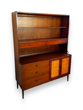 Charger l&#39;image dans la galerie, Jack Cartwright Walnut &amp; Cane Mid Century Credenza - DeFrenS
