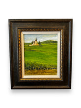 Lade das Bild in den Galerie-Viewer, Framed French Original Oil Church in Meadow - DeFrenS
