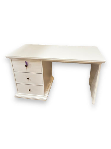 Wht Desk w/ 3 Drawers - DeFrenS