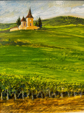 Lade das Bild in den Galerie-Viewer, Framed French Original Oil Church in Meadow - DeFrenS
