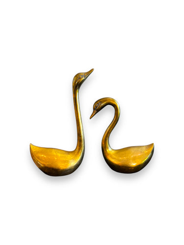 Set of 2 - Brass Swans - DeFrenS