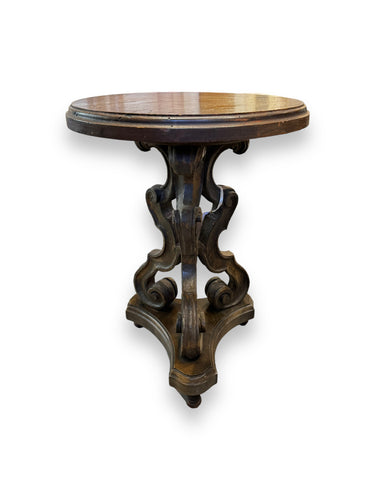 Wood Round Side Table - DeFrenS