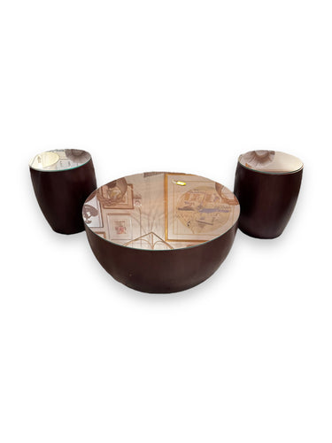 Set of 3 - Wood Tables - DeFrenS