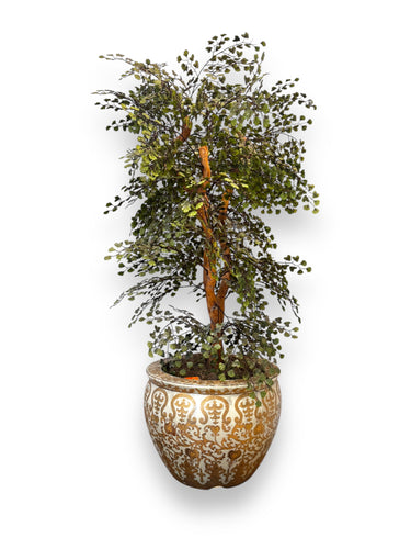 Artificial Tree in Gold Chinese Pot - DeFrenS