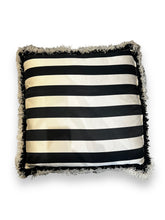 Cargar imagen en el visor de la galería, Large Black and White Stripe Pillow - DeFrenS
