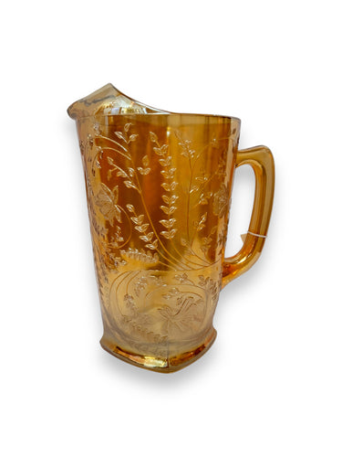 1920's Golden Carnival  Glass Pitcher - DeFrenS