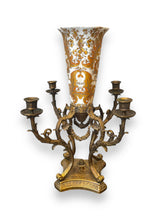 Load image into Gallery viewer, Gold &amp; Cream Candelabra Vase - DeFrenS
