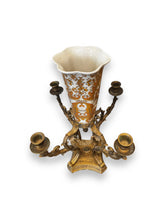 Load image into Gallery viewer, Gold &amp; Cream Candelabra Vase - DeFrenS
