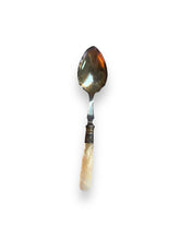 Load image into Gallery viewer, Mother of Pearl Silver Plate Spoon - DeFrenS
