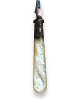 Load image into Gallery viewer, Mother of Pearl Silver Plate Spoon - DeFrenS

