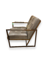 Load image into Gallery viewer, Grey Vegan Leather Armchair - DeFrenS
