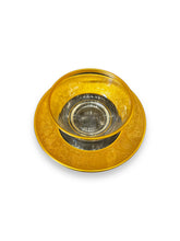 Load image into Gallery viewer, 2 PS Set- 24K Gold Rim Snack Plate with Gold rim Snack Bowl - DeFrenS
