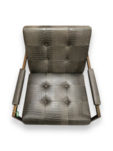 Load image into Gallery viewer, Grey Vegan Leather Armchair - DeFrenS
