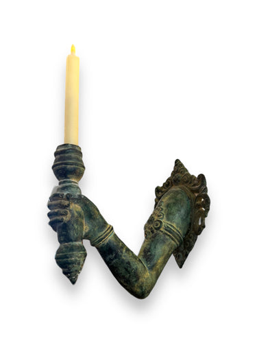 Bronze Wall Hanging Arm w/Torch - DeFrenS