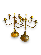 Load image into Gallery viewer, 1960s Italian Tole Candelabras Candle Holders Signed F. Ricci - Set of 2 - DeFrenS
