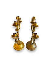 Load image into Gallery viewer, 1960s Italian Tole Candelabras Candle Holders Signed F. Ricci - Set of 2 - DeFrenS
