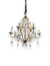 Carica l&#39;immagine nel visualizzatore di Gallery, Brass Chandelier w/ Crystal - DeFrenS
