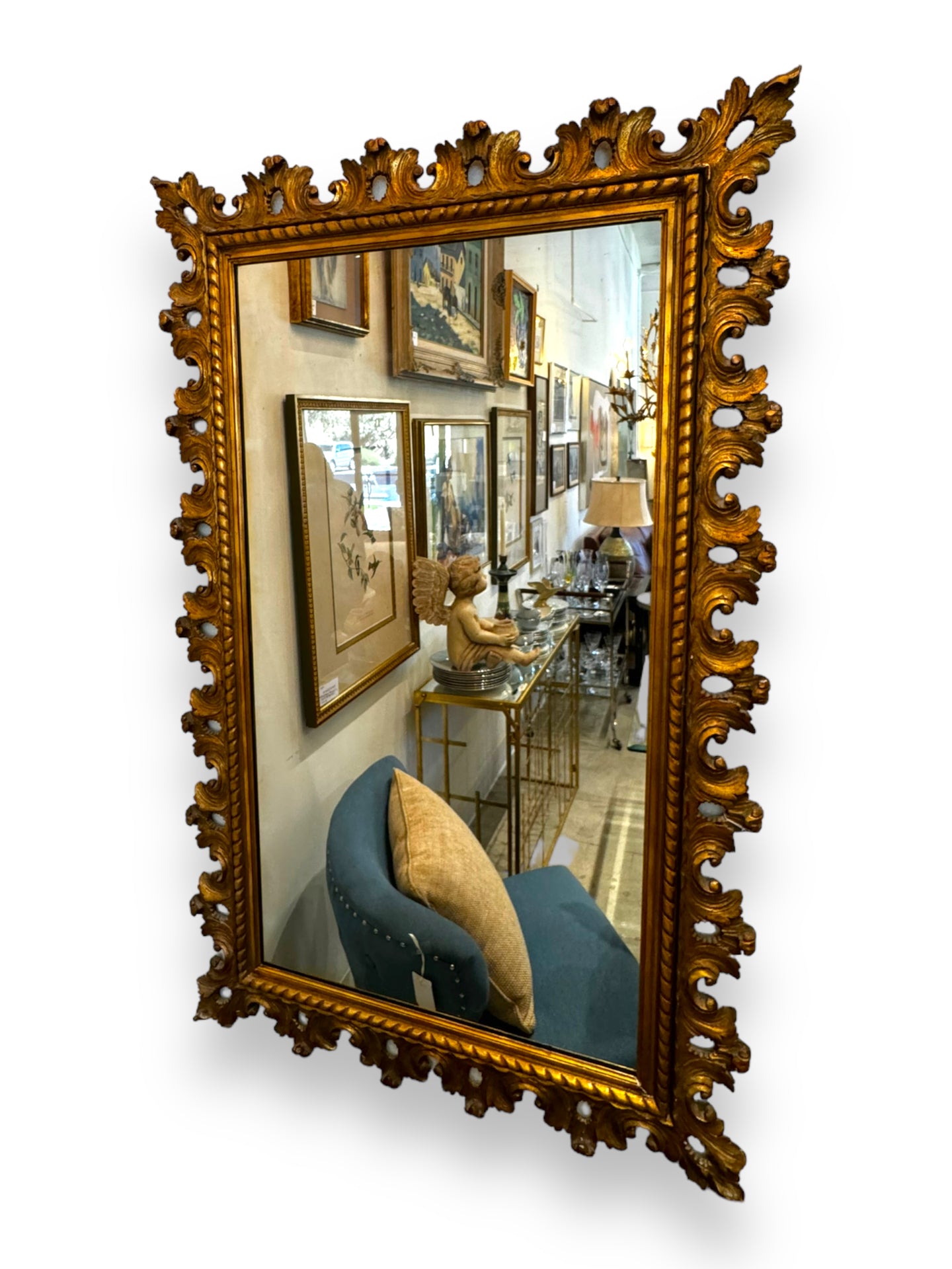 Large Ornate Gold Wall Mirror - DeFrenS