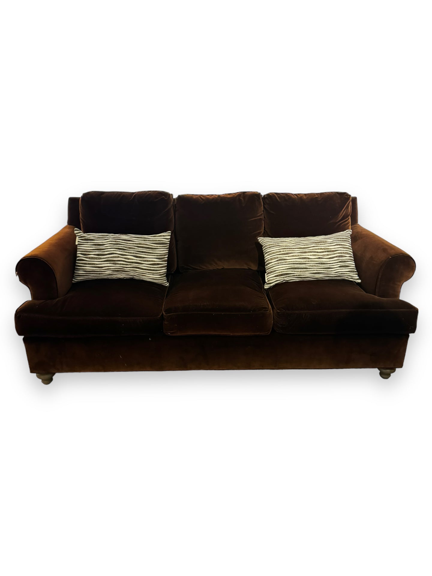 Brown Velvet Couch