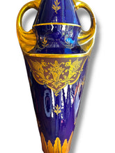 Load image into Gallery viewer, Blu/Gld Asian Vase
