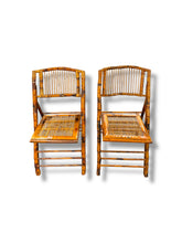 Load image into Gallery viewer, Set of 2-Bamboo Folding Chairs
