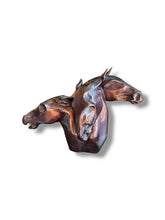 Load image into Gallery viewer, 3 Horse Bronze Sculpture
