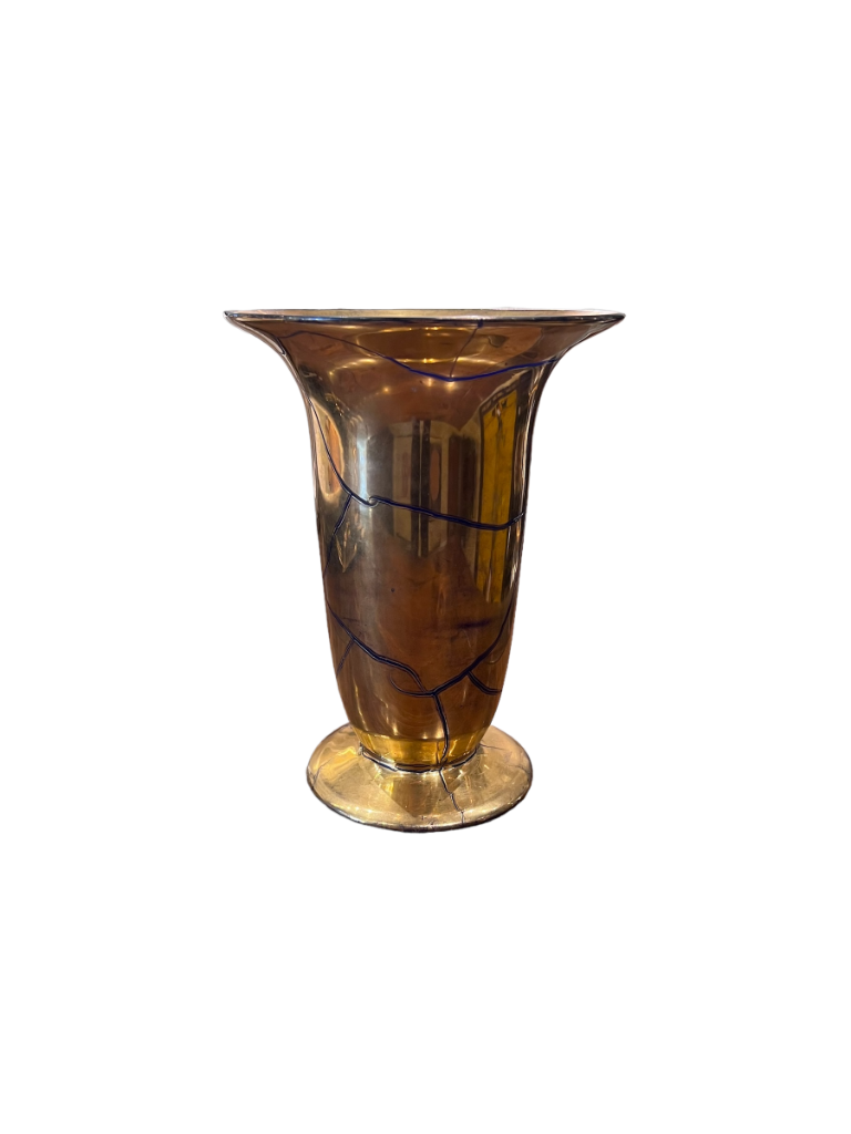 St Prex Vase, small, gold blue - DeFrenS