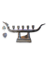 Load image into Gallery viewer, Thai Royal Barge Suphannahong Dragon Boat Candelabra - DeFrenS
