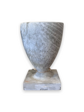 Load image into Gallery viewer, Front view of cement garden pot
