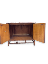 Load image into Gallery viewer, Vintage British Colonial Style Wood Side Table/Cabinet - DeFrenS
